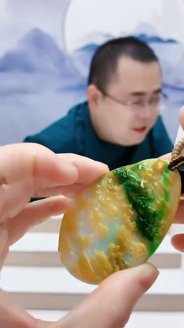 未镶嵌定制翡翠A****道5167lr-毛货挂件63