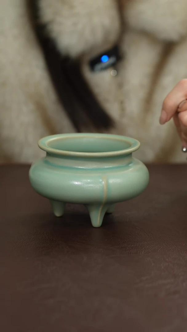 摆件陶原矿原釉汝宋汝瓷