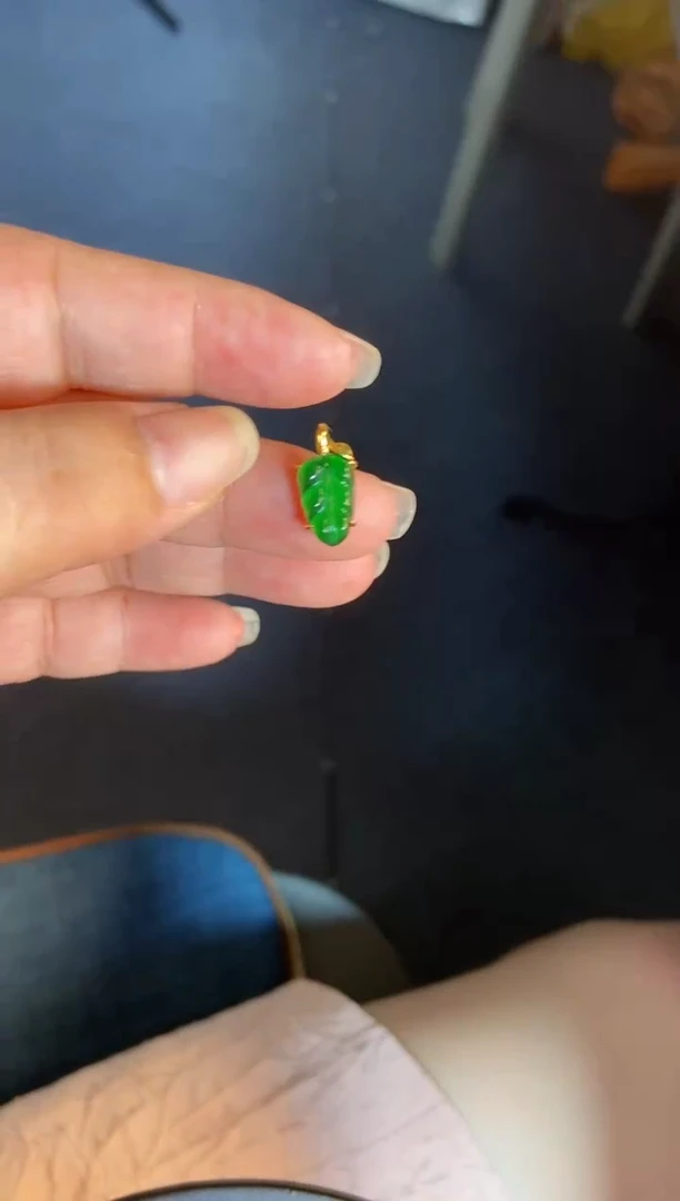 翡翠银S925镶嵌吊坠(不含链)1