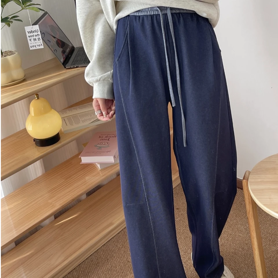 【Mojia】-春秋新品-牛仔蓝运动休闲裤