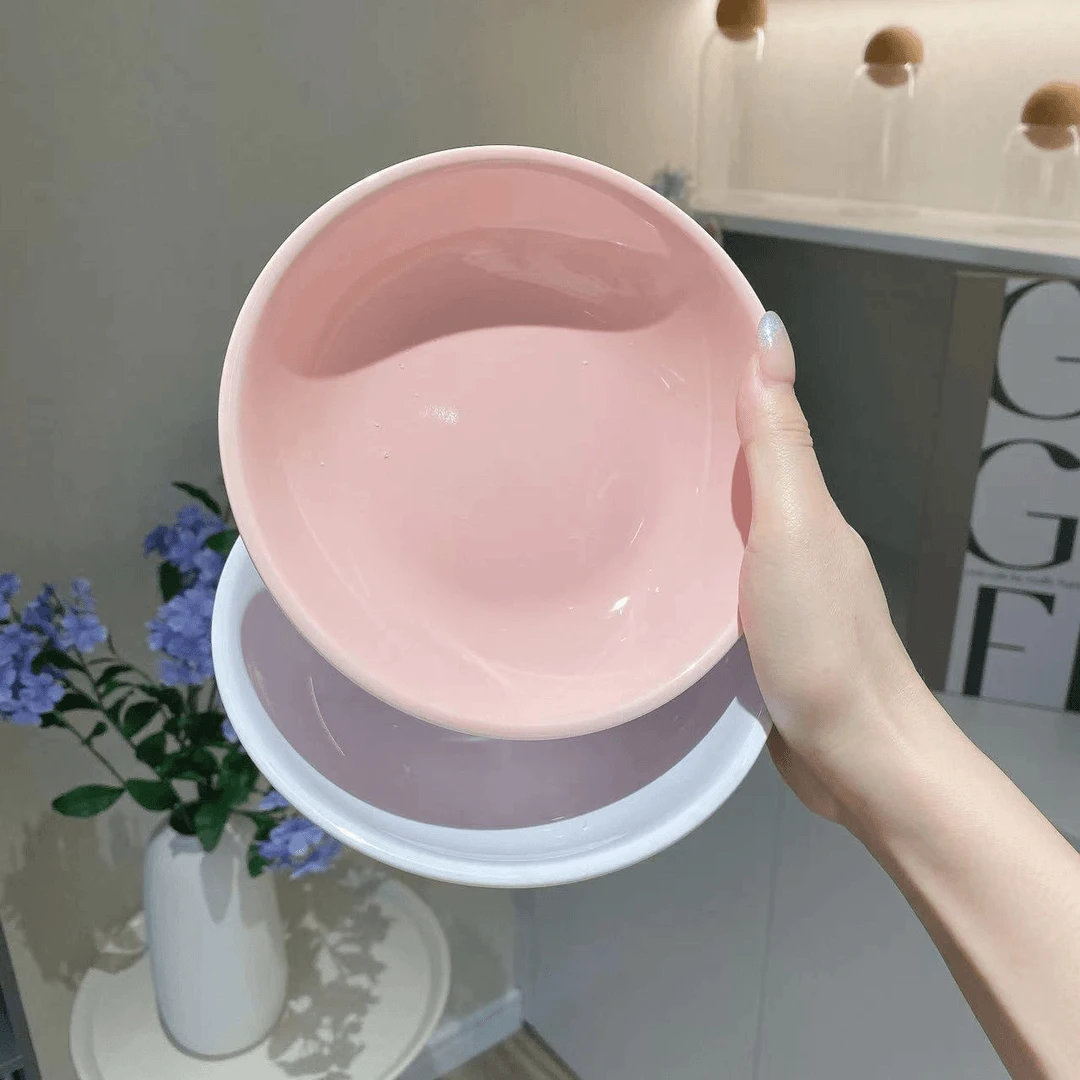 奶油风味碟轻奢陶瓷蘸酱咸菜碟调料吐骨碟子火锅小吃碟网红零食碟