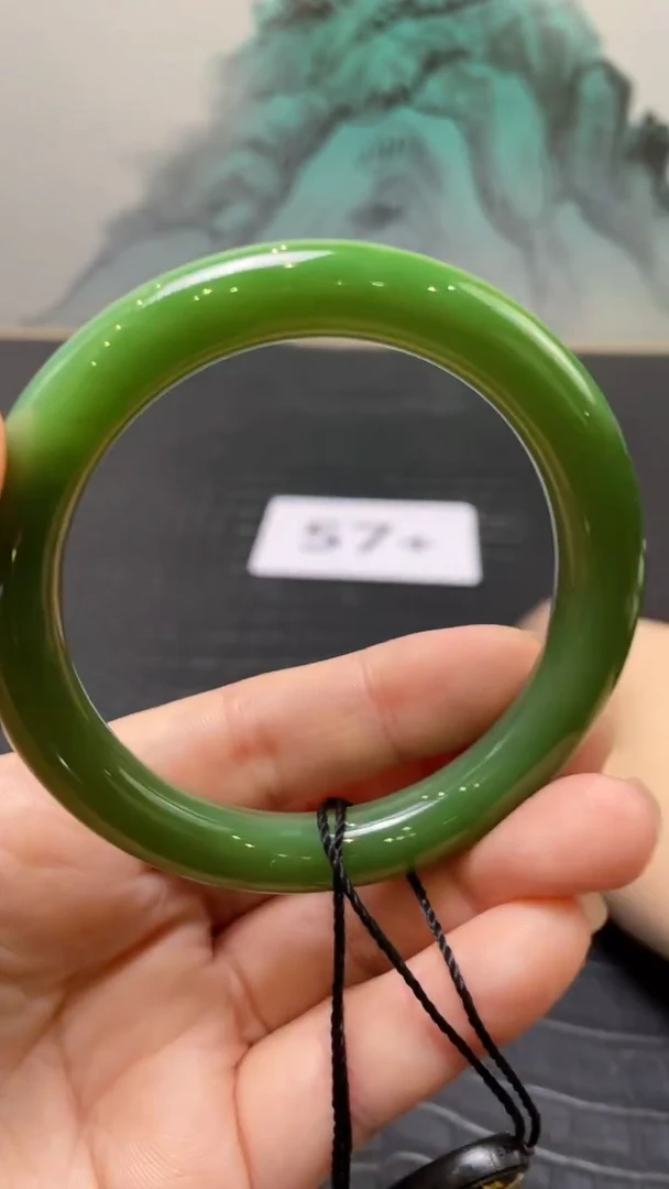 未镶嵌手镯和田玉（碧玉）木*57+