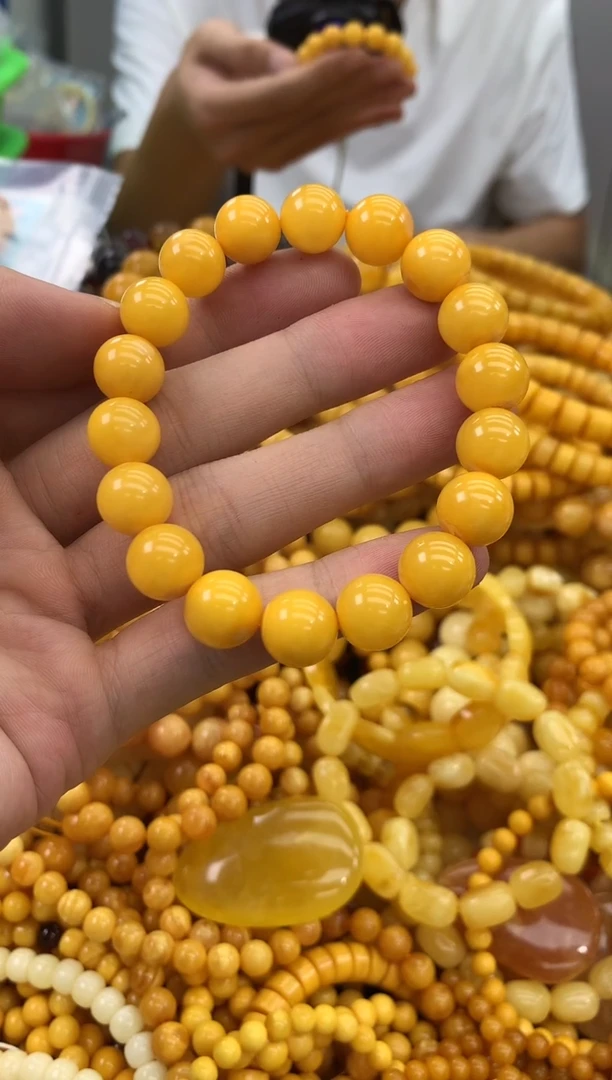 裸石蜜蜡未镶嵌手串