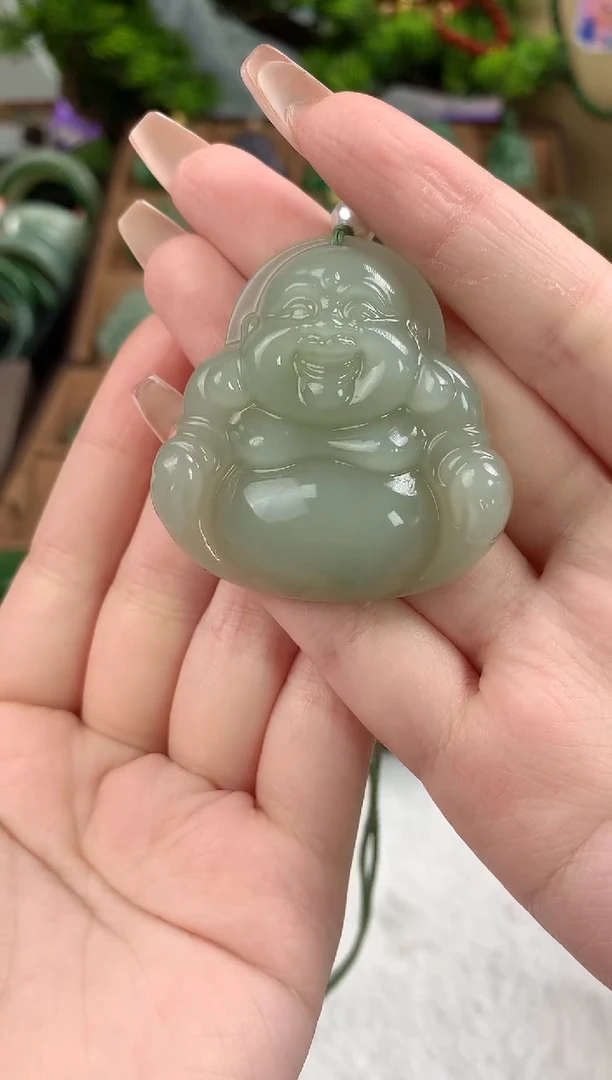 和田玉未镶嵌颈饰吊坠45mm