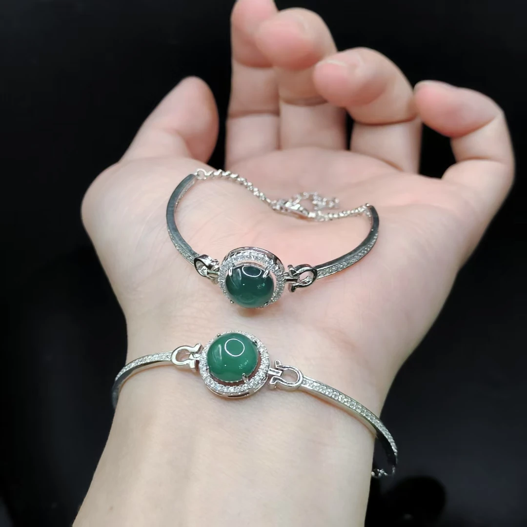 【老三珠宝】翡翠蛋面手镯T1【多样性发其一】约9-6mm