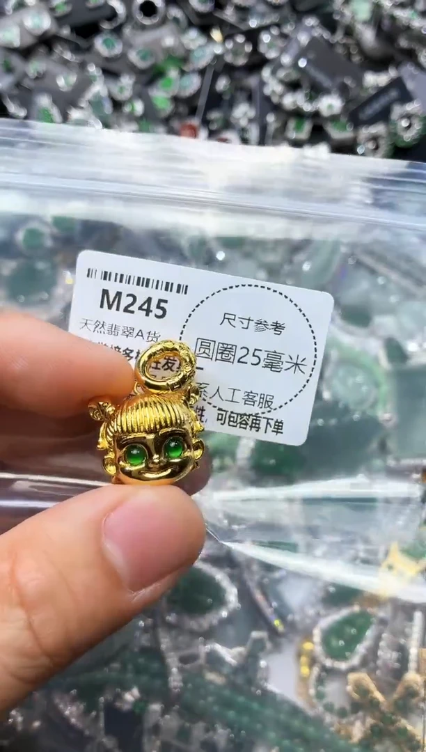 翡翠未镶嵌颈饰M245吊坠
