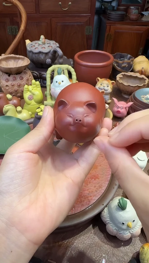 紫砂茶宠精品小福猪