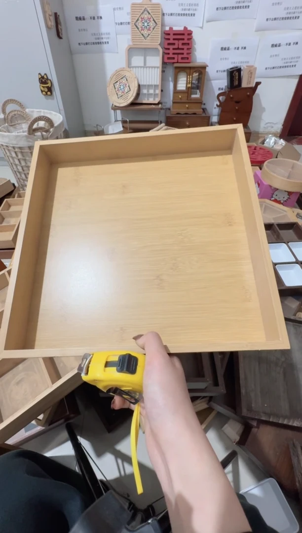 原木色正方形托盘微瑕拍下不退不换无售后