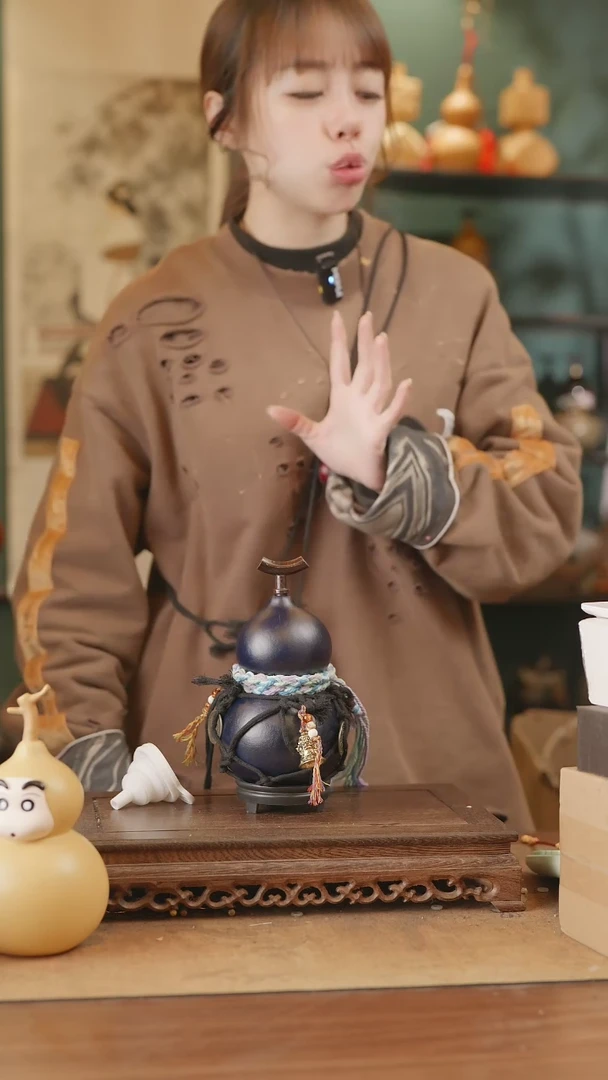 【闪购商品】108号精品天然大漆工艺防渗内胆酒葫芦~