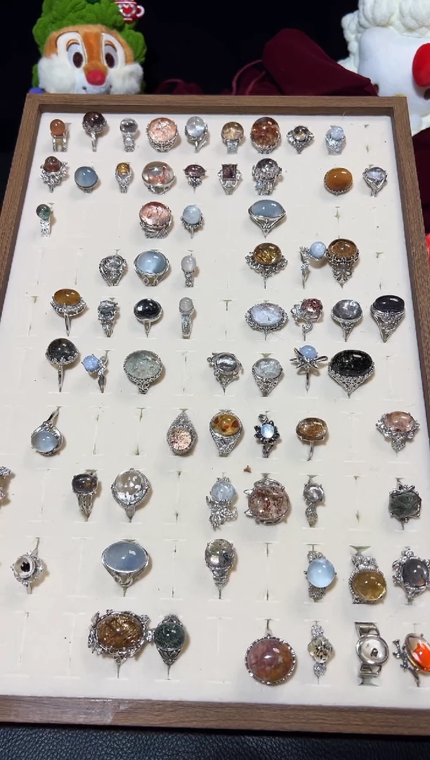 银S925镶嵌戒指水晶多样性发其一