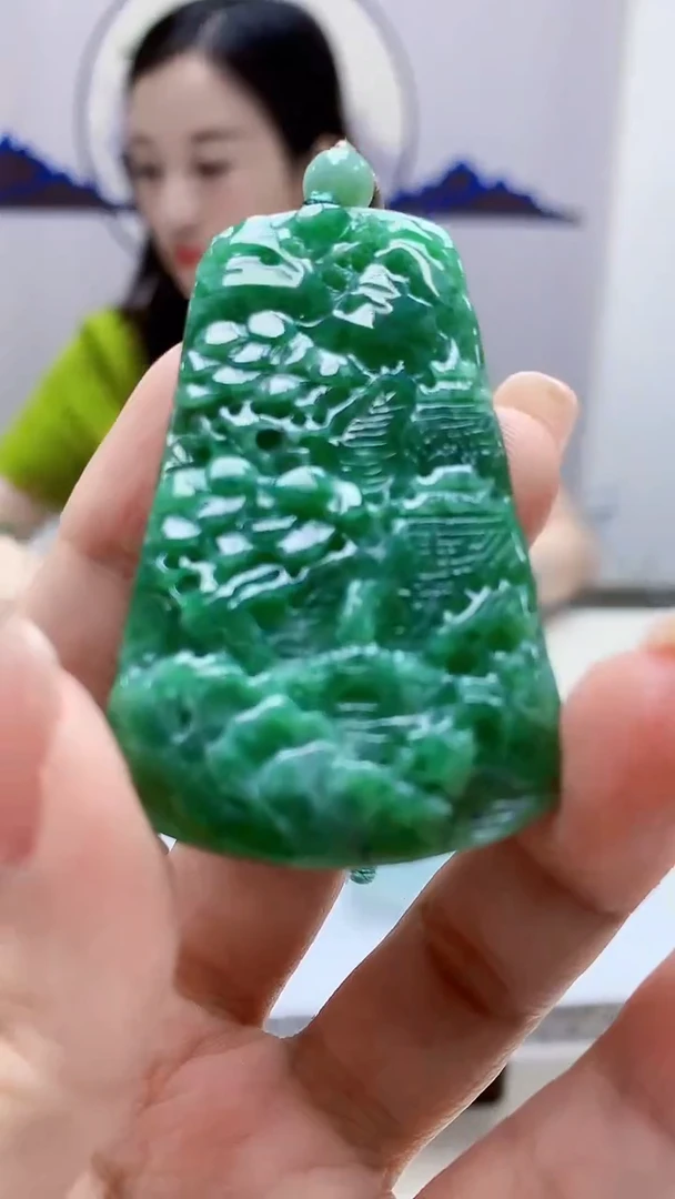 定制翡翠未镶嵌4852xx-毛货挂件49