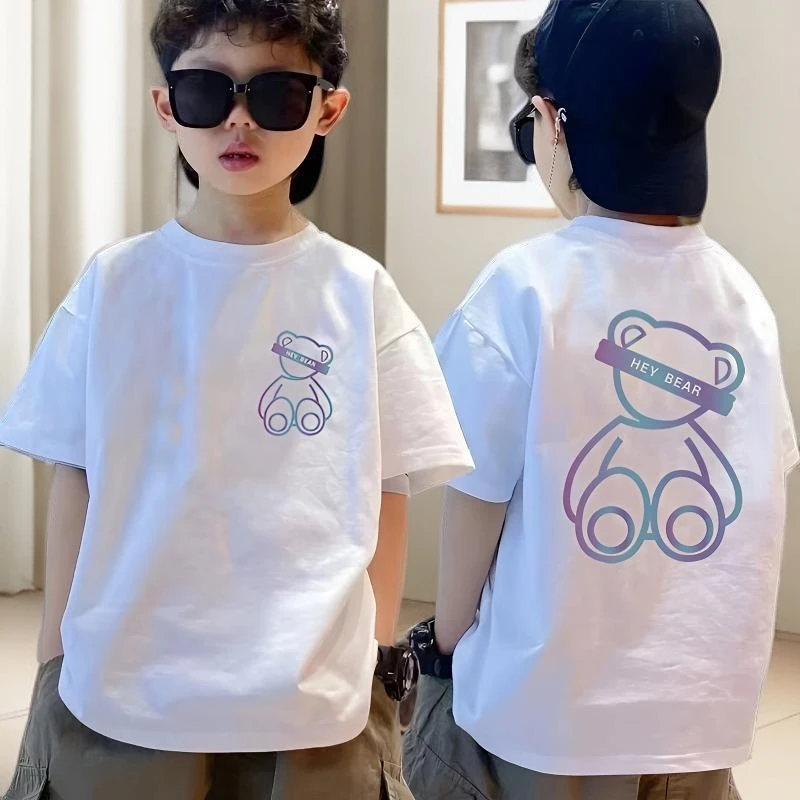 2025新款儿童潮流短袖纯棉男童夏装T恤宽松半袖中大童T恤上衣