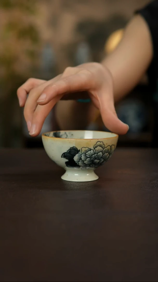 杯景德镇陶瓷杯碗柴烧多人
