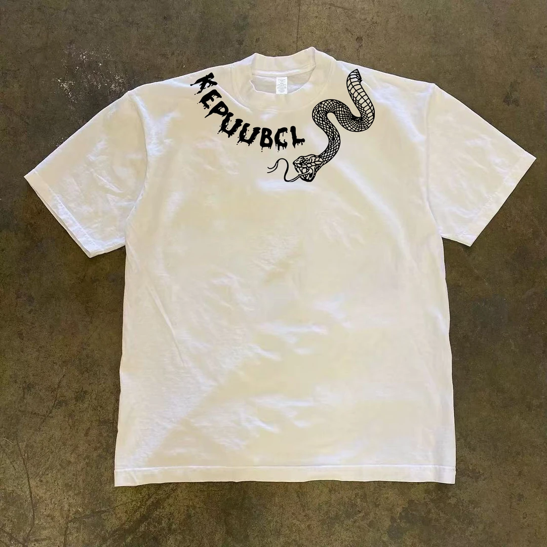 230g小领口好东西！好物美式重磅纯棉印花短袖T恤男女同款