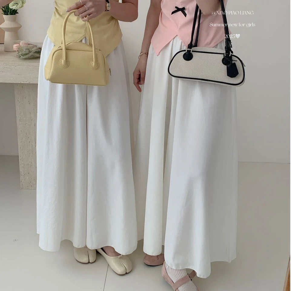 法式夏季甜美小个子简约显瘦阔腿裤休闲裤百搭裙裤3150-2#0.12 yn