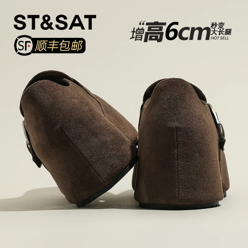 星期六厚底复古勃肯鞋女款2025新款秋季一脚蹬单鞋舒适百搭休闲鞋