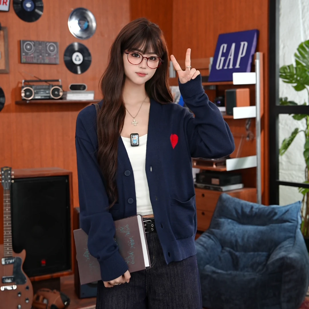 【成毅代言】Gap抱抱针织系列刺绣logoV领休闲针织开衫723158