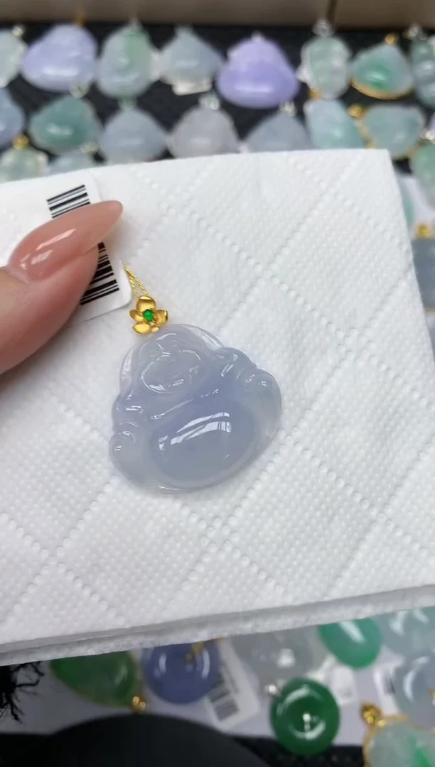 颈饰18K金镶嵌翡翠 1111111111