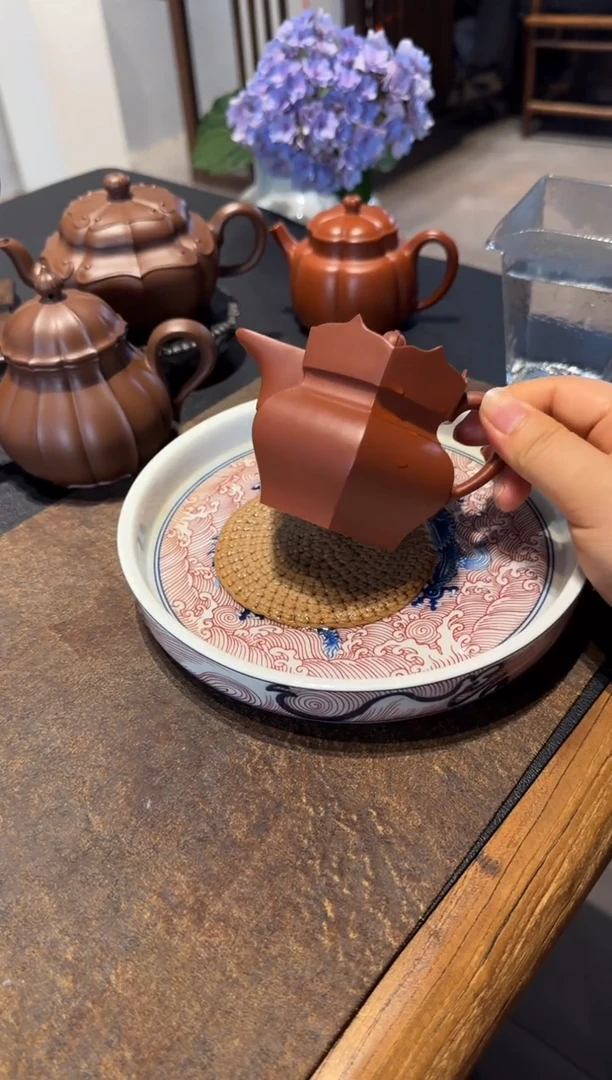 茶壶紫砂朱泥小僧帽 135cc