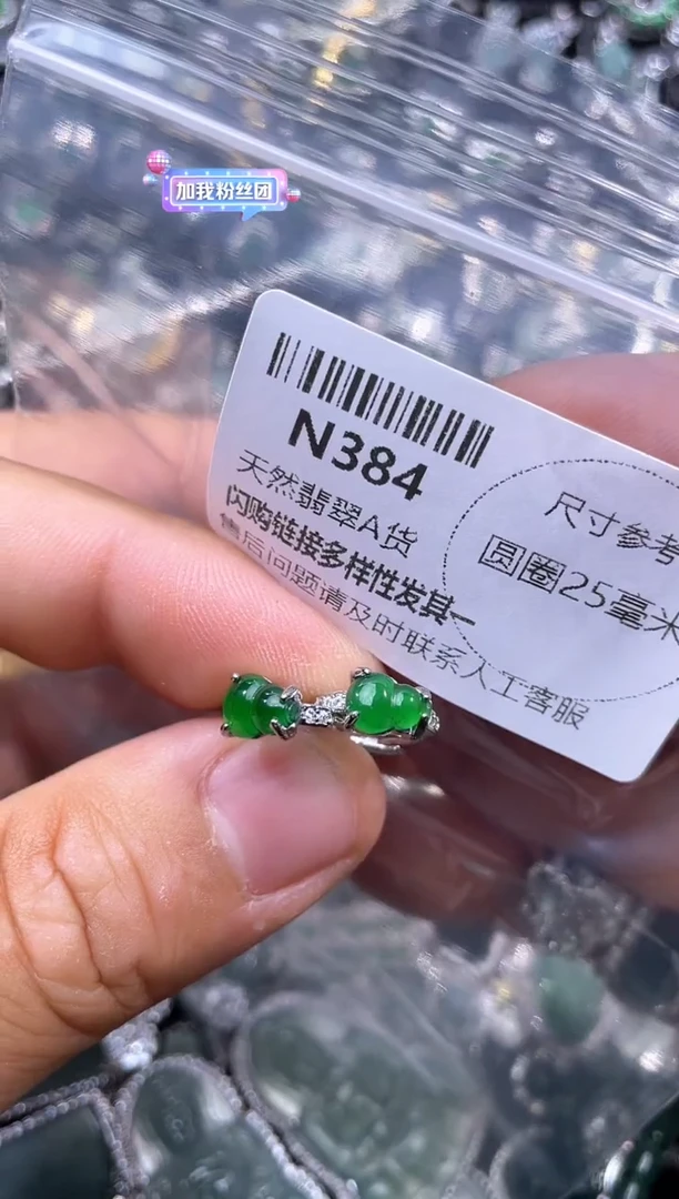【闪购商品】翡翠颈饰未镶嵌N384耳扣