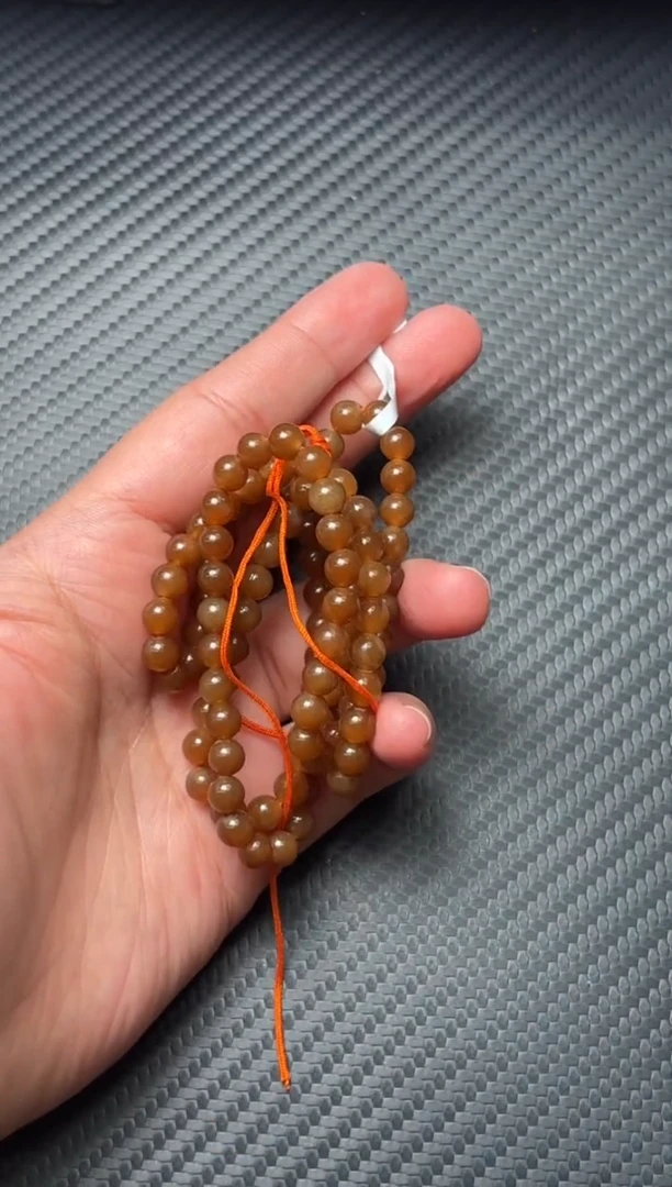 项链未镶嵌和田玉且末金山微色差长链卡6mM