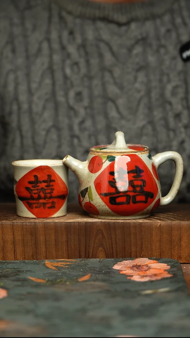 杯釉下彩手工手绘同款陶器