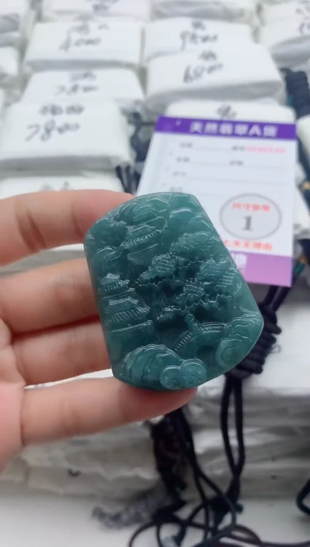 翡翠未镶嵌颈饰8888多样性发其一