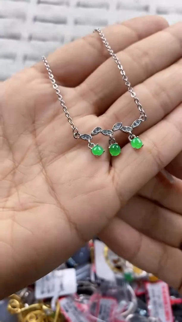 银S925镶嵌戒指翡翠12                  5