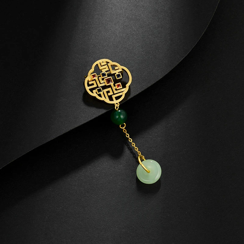 胸针新中式窗花高端精致流苏汉服旗袍压襟挂件高级感日