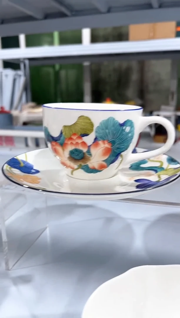 杯子陶（简装）咖啡杯碟一套