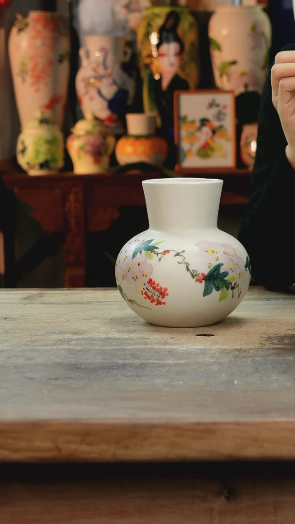 【闪购商品】瓷片景德镇纯手工釉下彩精品花瓶