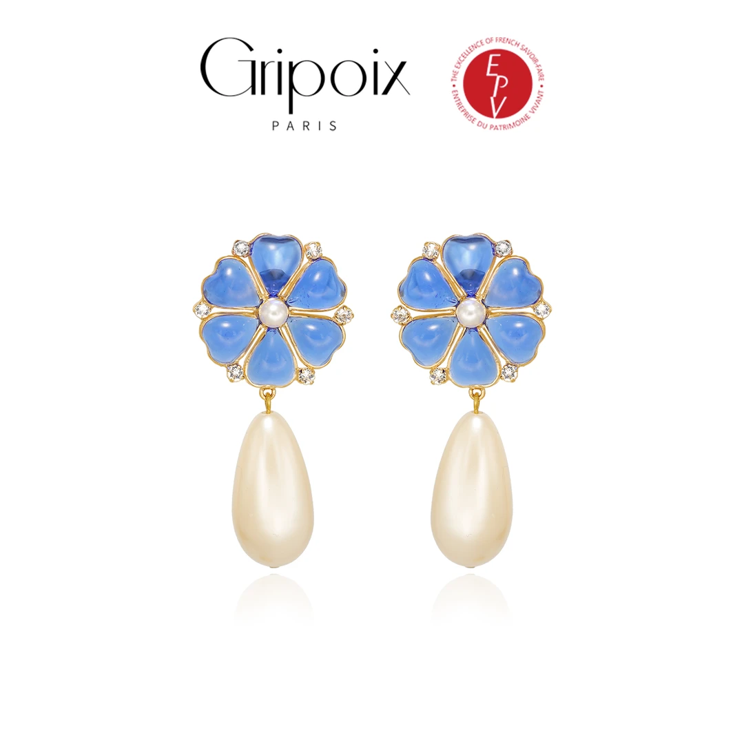 AZLOOK 铜合金耳饰 AZLOOK【法国进口】Gripoix paris 生命之花系列