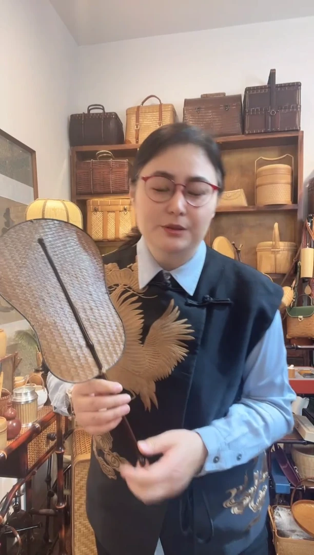 手工竹编福禄扇葫芦扇