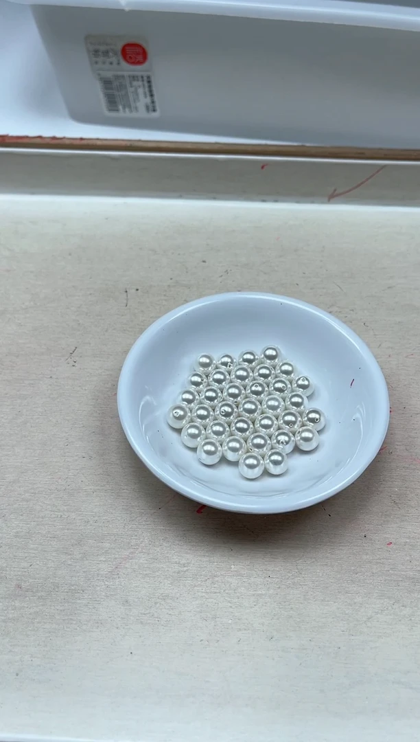 未镶嵌拼合珍珠（马贝珠）散珠B781 白贝珠8mm25个9.9元