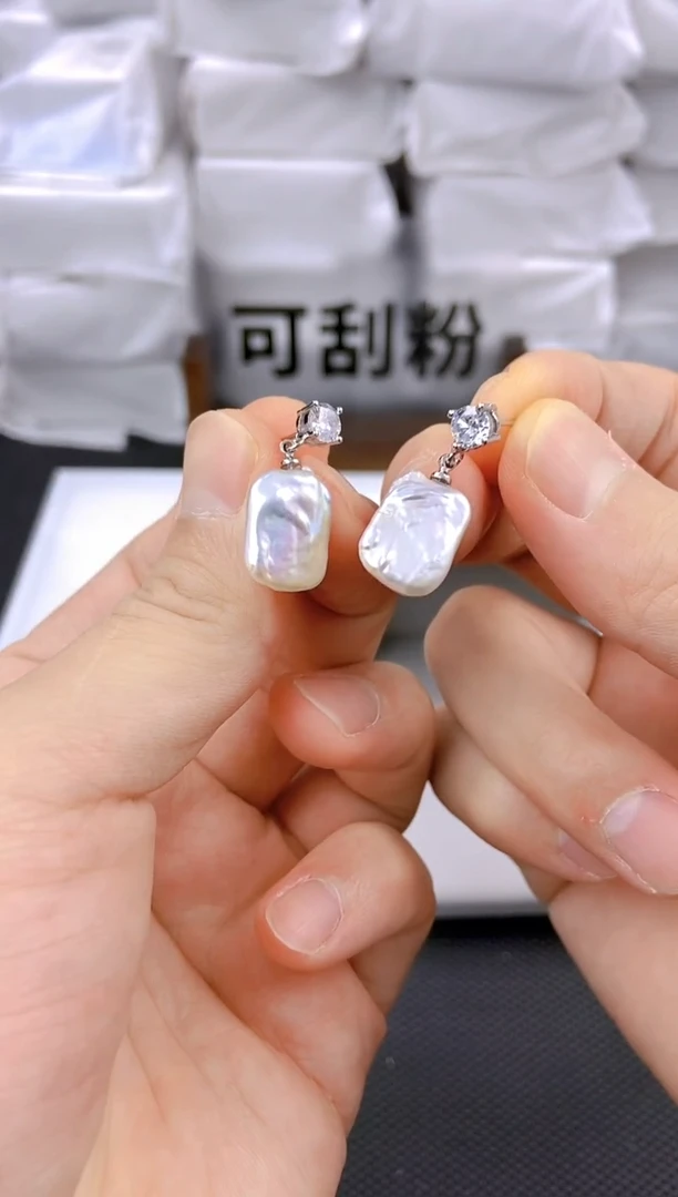 未镶嵌耳饰淡水珍珠ed1003