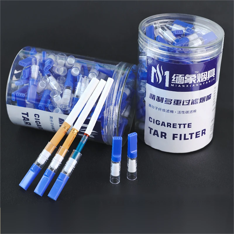 罐装蓝色包装过滤嘴新款升级8孔透气粗中细三用多重过滤