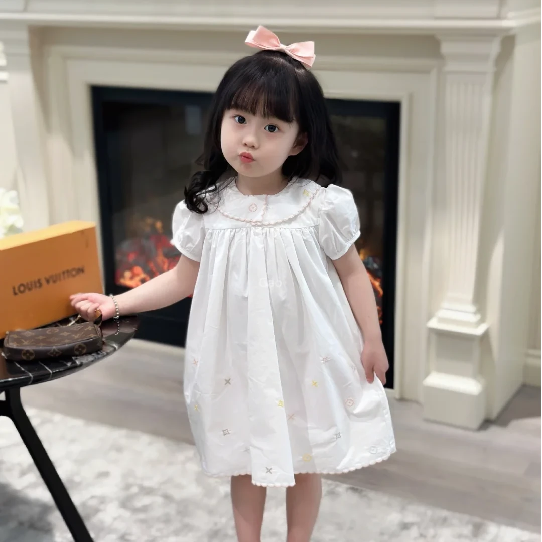 壹妈女童小女孩超连衣裙夏季潮款新款儿童公主裙洋气白色裙子