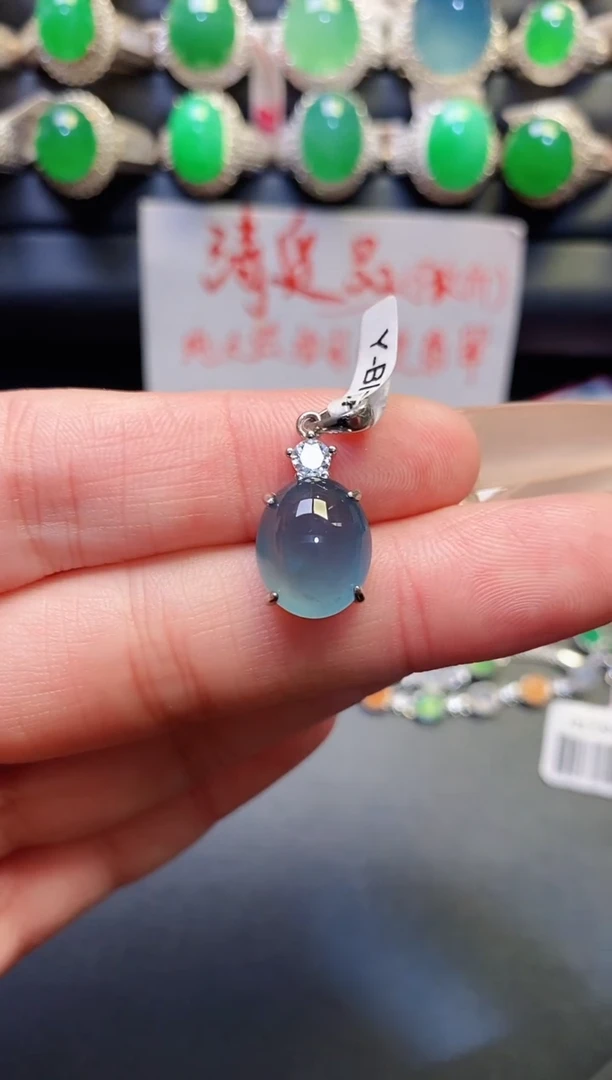 银S925镶嵌戒指翡翠天然