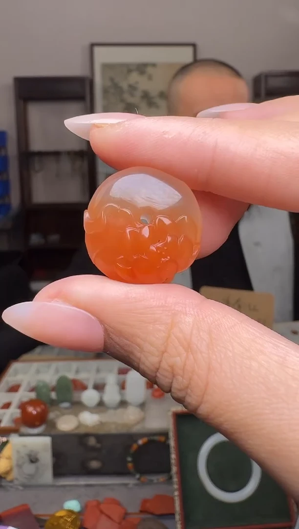 【闪购商品】南红玛瑙挂件未镶嵌52001