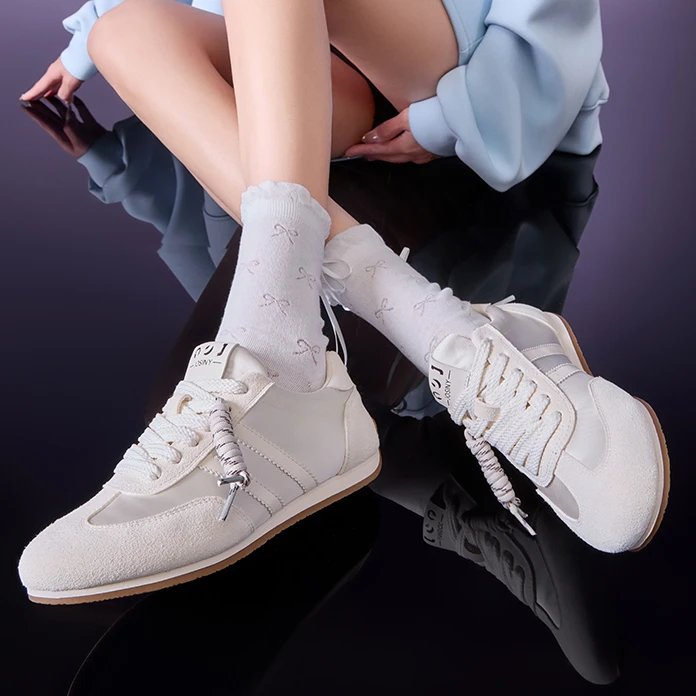 平底系带德训鞋2025春季新款低帮休闲ins百搭潮流运动女鞋