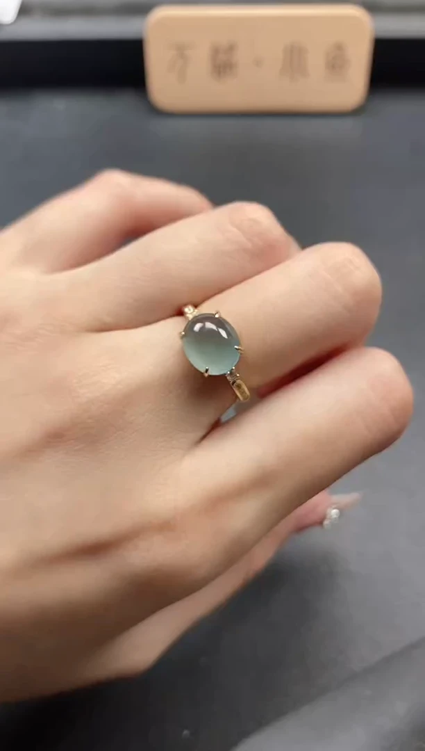 银S925镶嵌戒指翡翠5111