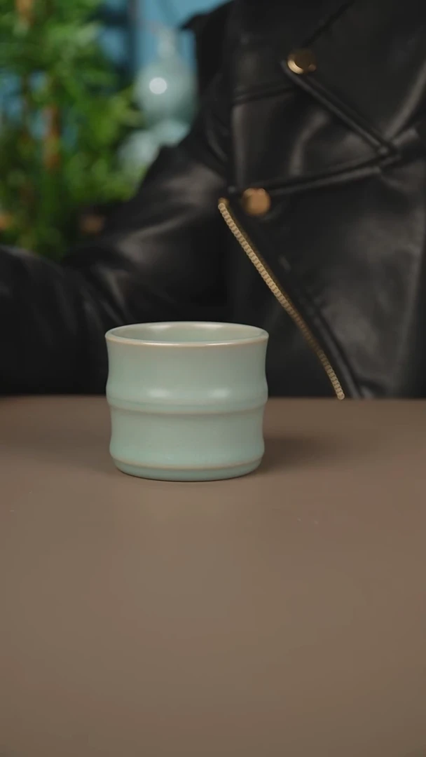 福缸天青竹节杯一级