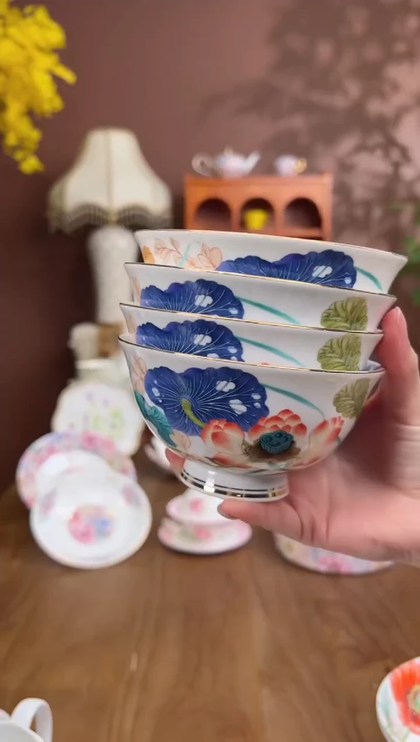 【闪购商品】瓦当荷塘月色4.75英寸米饭碗