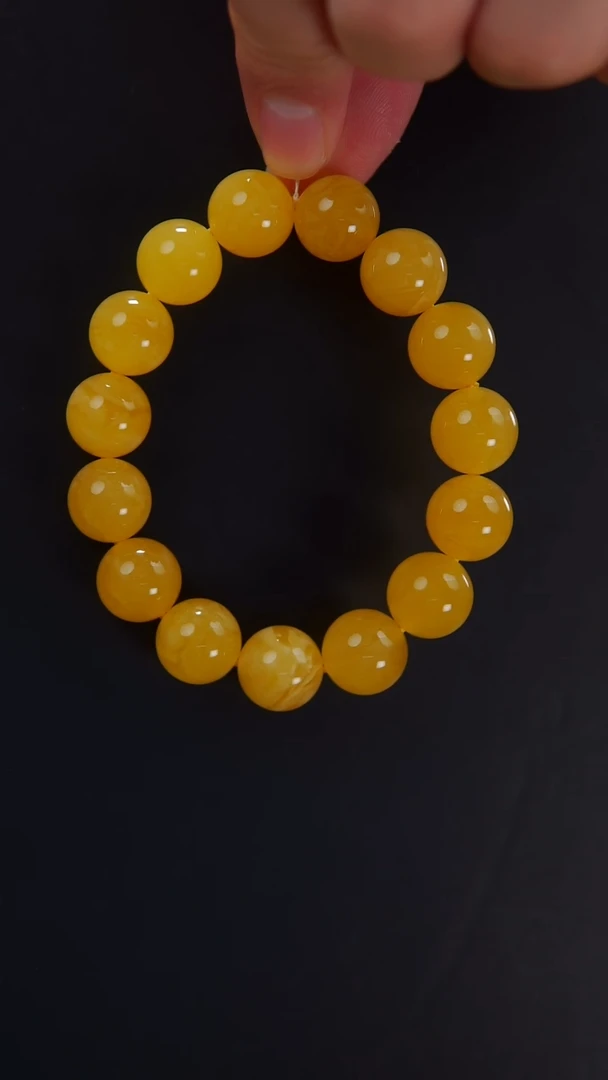 【闪购商品】蜜蜡裸石未镶嵌14焦皮手串24.66