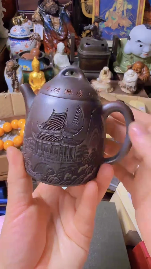 回流直播间手把件瓷器
