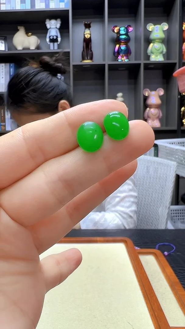 翡翠14K金镶嵌颈饰沉白diy劲饰