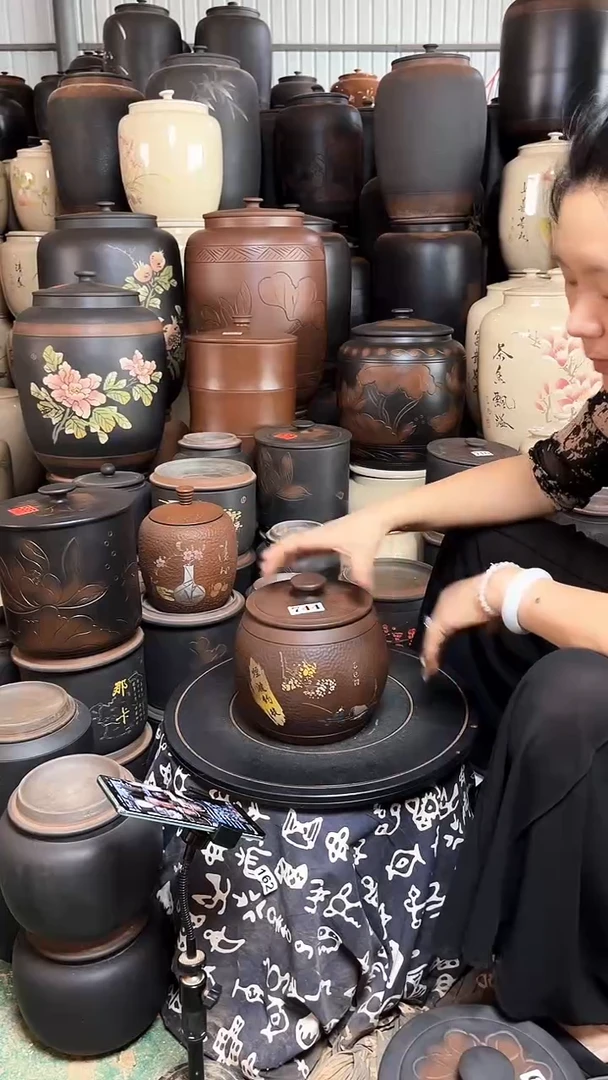 罐瑕疵茶叶罐  744 腰鼓古铜色