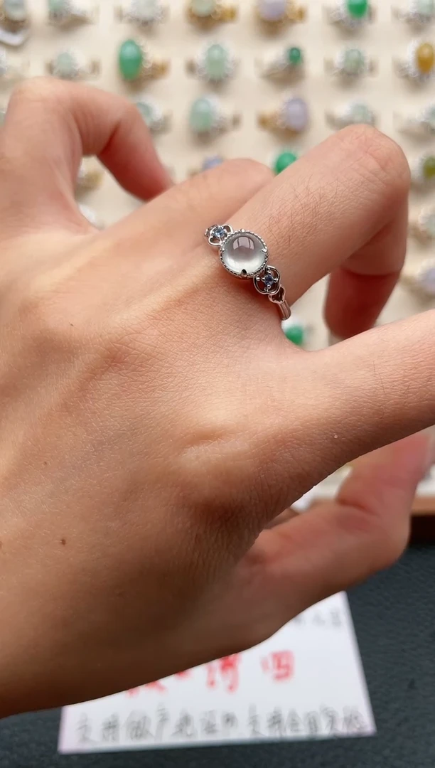 【闪购商品】翡翠戒指银S925镶嵌1111