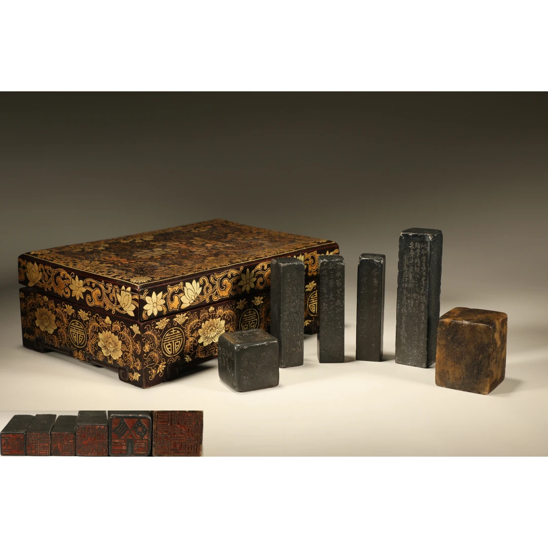 文华开物第219期拍品 7 清 寿山雕诗文印章一盒六方