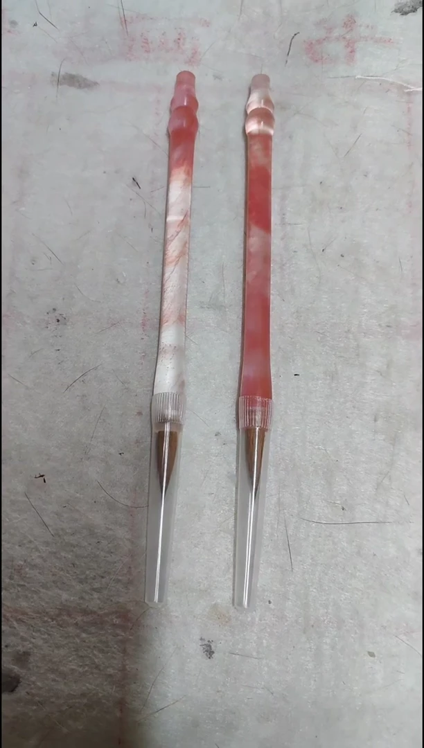 单支  微微红色   水晶笔杆